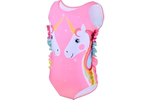 BIQIQI Maillot de Bain Une Pièce pour Filles, Plage Maillot de Bain Léger et Séchage Rapide Maillots de Bain pour Enfant Filles 4 5 6 7 8 9 Ans