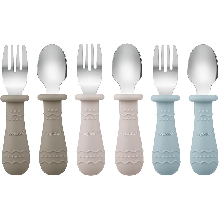 Set De Couverts Bébé Chicco | Acier Inoxydable | Fourchette + Cuillère | Ergonomique Et Ludique | 18 Mois+