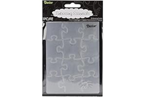 Darice Prägeschablone, Puzzle, Plastik, transparent, 10,8 x 14,6 x 0,4 cm