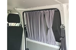 BREMER SITZBEZÜGE Zasłony na wymiar, ochrona przed słońcem, kompatybilne z VW T5, T6, T6.1, Transporter, Caravelle, krótki rozstaw osi, tylko do drzwi przesuwnych i tylnej klapy, zestaw 3 okien, kolor