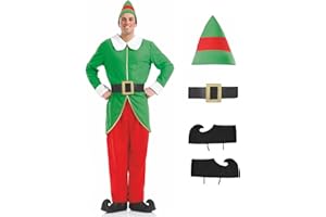 Fun Shack Disfraz Elfo Adulto Hombre, Disfraz Elfo Hombre, Traje Elfo Adulto, Disfraces Elfo Adulto, Disfraz Elfo Navidad Adulto, Disfraz Duende Navidad Adulto, Disfraz Navidad Adulto Talla M,L,XL