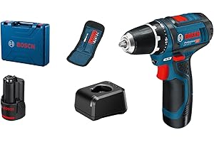 Bosch Professional 12V System Trapano-avvitatore a batteria GSR 12V-15 (incl. 2 batterie da 2,0 Ah, caricabatteria GAL 12V-20, accessori, in valigetta)