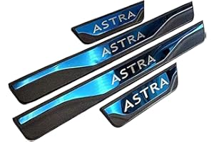 EVER TA 4Pcs Car Door Sill Protector Strips for Op-el Vauxhall Astra 2010-2022, Stainless Steel Kick Plates Scuff Guard Threshold Styling Decoration Accessories