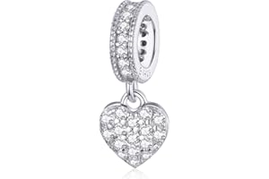 SHIYU Matka i córka, biżuteria damska, zawieszka ze srebra próby 925 z cyrkonią 5A, kompatybilna z bransoletkami Pandora