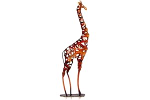 Tooarts Metal Giraffe Sculpture Figurine Animal Gifts Ornament Crafts Home Interior Decorations Office Decorations Giraffe