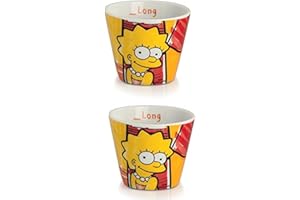 Egan PTS83/2S Vasos de café, Modelo Lisa, Porcelana, Multicolor, 2 Unidad (Paquete de 1), 2