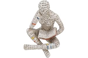 Cyrank Lesende Frau, Figur Deko Für Regal, Kleine Lesende Frauen Geformte Skulptur, Abstrakte Lesefigur, Skulpturen, Innovative Dame, Die Zellstoff Formt, Büro, Studie, Bücherregal-Ornamente