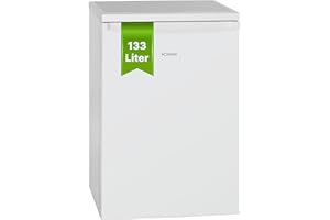 Bomann® Kühlschrank ohne Gefrierfach mit 133L Nutzinhalt | 3 Ablagen | klein m. Gemüsefach & wechselbarem Türanschlag | Tisch