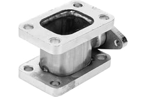 KIMISS T3-T3 Brida Wastegate de 38 mm, Adaptador de colector Turbo de acero inoxidable, Salida de brida Wastegate, Proyecto de reemplazo Turbo