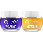 Olay Retinol 24 Night Cream and Olay Vitamin C+ SPF30 Day Cream, 2x50ml | More Hydrated, Luminous and Radiant Skin