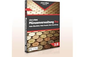 Münzen Software - Stecotec Münzen-Verwaltung Pro 3 - Programm f. Ihre Münzsammlung - Numismatik - Datenbank - CD-ROM