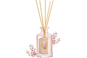 Airkeep Profumatore per Ambienti Cherry Blossom, 180ml Diffusore Profumo Ambiente con 8 Bastoncini di Fragranza, Diffusore di Fragranze per Bagno, Appartamento, Decorazione della Casa