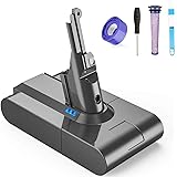 Batteria per Dyson V8, FLYLINKTECH Batteria di ricambio 6000mAh Dyson V8 SV10 Batteria agli ioni di litio per Dyson V8 Absolu