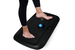 ‎TOWONSHY Anti-Ermüdungsmatte für Steharbeitsplätze – Ergonomische Stehmatte mit 2 Massagebällen, rutschfeste und Komfortable Bodenmatte für Büro, Home-Office und Zuhause (Schwarz, Einheitsgröße)