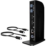 ICY BOX USB-C Docking Station (11-in-1) für 2 Monitore (2x DisplayPort), 4K 60Hz, 6-fach USB 3.0 HUB, Gigabit Ethernet, Audio