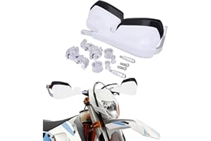 JFG RACING Paramanos Motocross,Protector Manillar Protector Mano para Moto Carretera,Moto Deportivas,Scooter,Quad,Dirt Bike,Enduro Supermoto-Blanco
