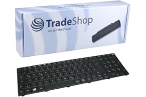 ‎TRADE-SHOP Trade-Shop Laptop-Tastatur Notebook Keyboard Ersatz Austausch Deutsch QWERTZ für Packard Bell LE11BZ LE69KB LE69KB(EG70) MS2384 Q5WTC TE11BZ TE11HC TE69CX