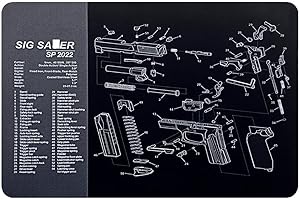 Jungle Leopard Diagramme des pièces du Tapis de Souris en Caoutchouc for Le Nettoyage des Armes à feu AR15 AK47 GL0CK SIG 1911