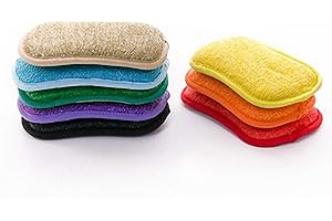 ULALAZA 10 szt. nano gąbka super chłonna nieprzywierająca tłusta nie zadrapania czyszczenie trwały zmywalny wielokrotnego użytku szmatka na ręczniki do kuchni łazienki na stół domowe chusteczki