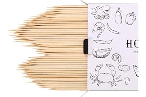 HOSSIAN 150 varillas de bambú natural de 25 cm de diámetro y 4 mm de diámetro para barbacoas de manzana de manzana para el apetito, barbacoa, manualidades y fiestas (25 cm)