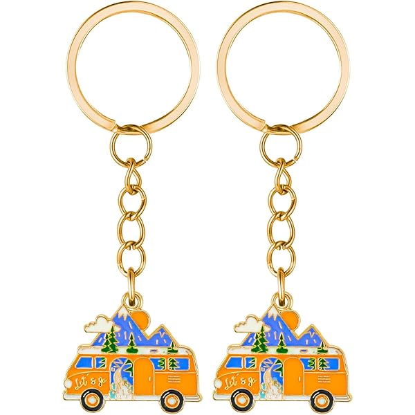 Just Because Camping Keychain Camper Charm Rv Keychain Travel Trailer ...