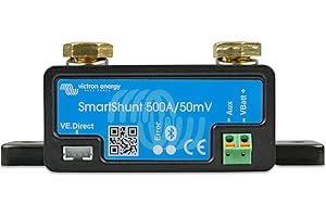 Victron Energy SmartShunt Batteriewächter (Bluetooth) - Victron Shunt - Batteriemonitor - 6.5V-70V - 500 Amp