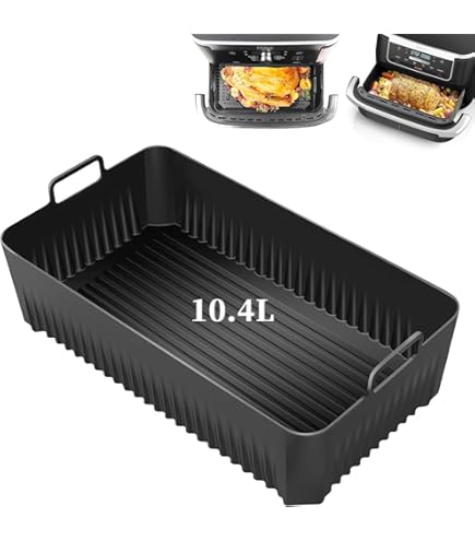 Set 4 Padelle Silicone Per Friggitrice Ad Aria - 10.5cm, Antiaderenti, Per Uova E Muffin, Resistenti Al Calore - Foto 2