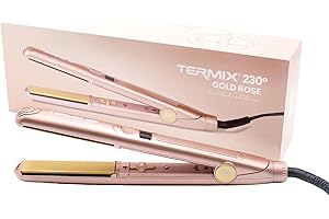 Termix Plancha de Pelo Profesional 230º de Cerámica, Gold Rose Edition. Plancha Pelo de Peluquería Profesional