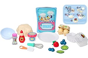 Little Tikes Creative Chefs Bluey Pavlova Kit - Viene con Make It Mix y 15 Accesorios Realistas, Juego de Cocina de Simulación, NO Comestible, Adecuado para Niños y Niñas Mayores de 3 Años