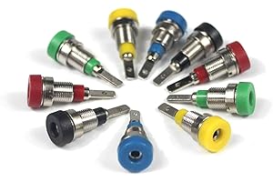 Aofan 10 Pack Banana Socket 2 mm Jack for Panel Mounting Test Probes Mixed Colour