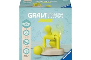 Ravensburger GraviTrax Junior Element Hammer - Erweiterbare Kugelbahn für Kinder, Murmelbahn überwiegend aus nachwachsenden Rohstoffen mit Themenwelten, Lern- und Konstruktionsspielzeug ab 3 Jahren