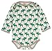 loud + proud Unisex Baby 255 Full Animal Print Bodysuit, Green (forest Fo), 6-12 months (Manufacturer size: 74/80)