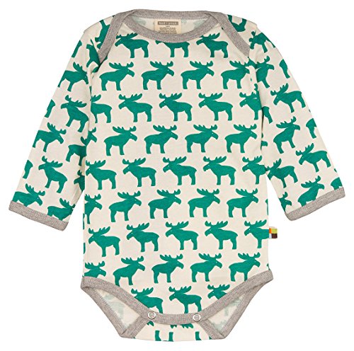 loud + proud Unisex Baby 255 Full Animal Print Bodysuit, Green (forest Fo), 6-12 months (Manufacturer size: 74/80)