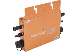 HOARLICN 600W Solar Inverter Modul Wechselrichter, WVC-600 Solar Grid Tie Inverter 22-50 VDC Input IP65 Wasserdicht Wasserdichter Mikrowechselrichte