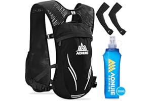 WELLWISE Lightweight Hydration Running Vest Backpack, Functional Hydration Vest Cycling,Running Backpack with 1.5L Water Bladder,Men Women Adjustable Water Running Vest