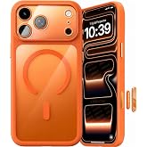 URUCHI iPhone i&ccedil;in &Ouml;zel Geliştirilmiş Kamera &Ccedil;er&ccedil;evesini Koruyan, Arkası Şeffaf (Parlak) Polikarbonat Kenarları Silikon Magsa
