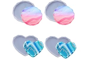 Fiyuer sottobicchieri in Resina epossidica stampi Silicone Irregolare Stampo Sottobicchiere stampi sottobicchieri per Resina Resina epossidica Cuore Fare Sottobicchiere Siliconica Stampaggio
