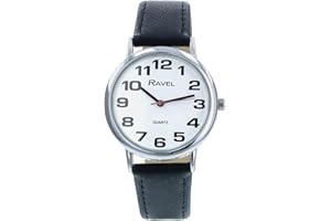 Ravel Unisex Easy Read Watch with Big Numbers - Analogue Quartz - R0105