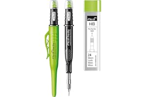 ‎VASALAT vasalat Pica Tieflochmarker Fine-Dry 0.9mm, Bleistift Bohrlochmarkierer 7070 + 24 Ersatz-Graphitminen HB 7030