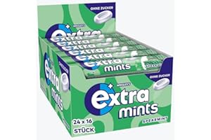 EXTRA® Mints Spearmint, erfrischendes Geschmackserlebnis, 24 x 16 Dragees