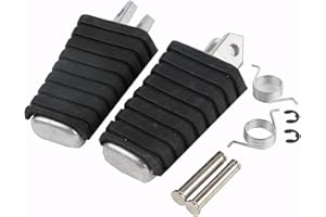 XMT-MOTOR Moto Noir Conducteur Avant Repose-pieds Pédales Pied Peg footrest pour V-STAR XVS650 XVS400 XV400 XV535 VMX1200 Maxim V-Max Virago VJ700 XJ700S XV700 XV750 XV920 XV1100 Toutes les années