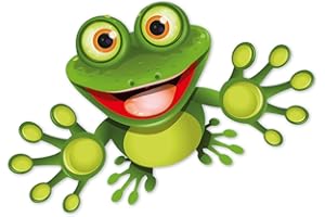 ‎YOUNIKAT younikat Sticker Funny Frosch I 10 cm I für Laptop Koffer Roller Kühlschrank Tür Mülltonne Badezimmer als Auto-Aufkleber I lustig cool wetterfest I kfz_092