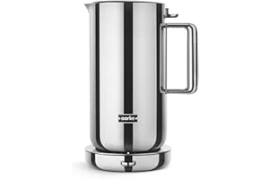 ‎AARKE Aarke Wasserkocher aus Edelstahl mit mehreren Temperatureinstellungen, 360° drehbarem Sockel, leisem Kochvorgang und tropffreiem Ausgießer, Fassungsvermögen von 1,2 Litern (Steel)