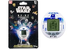 BANDAI Tamagotchi 88821 Star Wars R2D2 Virtual Pet Droid con minijuegos, Clips Animados, Modos Extra y Llavero (Blanco), Multicolor