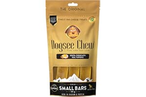 Dogsee Himalayan Yak Chews for Dogs - Small Turmeric Calming Dog Treats - Yak Milk Dog Chew - Long Lasting Cheese Bones for Dogs - Small (3 Pack)