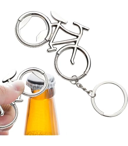 Portachiavi Apribottiglie A Forma Di Bicicletta - Set Da 4 In Lega Di Zinco, Ideale Per Regali E Appassionati Di Ciclismo - Foto 9
