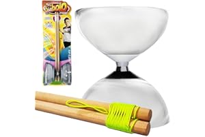 koolbitz Diabolo Toy for Beginners With LED Light-Up Juggling Set with Wooden Sticks Fun Playset For Coordination Activity Training for Kids Ages 3+ Above