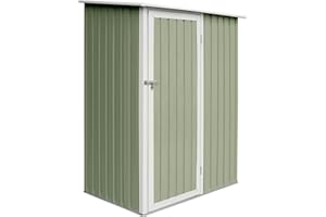 SVITA HATTORO P80 Armoire à outils - Abri de jardin en métal - 130 x 80 x 186 cm - Gris ou vert (vert clair)