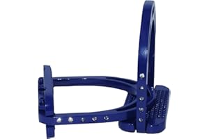 AMKA Reitsport Amesbichler - Staffe in alluminio con strass, extra leggere, ampia superficie di appoggio blu