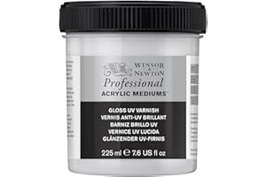 Winsor & Newton 3040929 UV - Pokost błyszczący, warstwa ochronna do obrazów akrylowych - butelka 225 ml